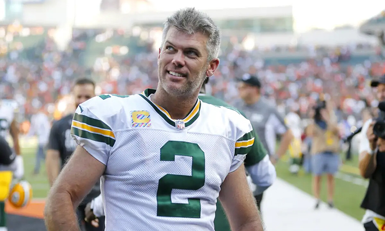 Mason Crosby, aun peinando canas las enchufaba como nadie - USA Today