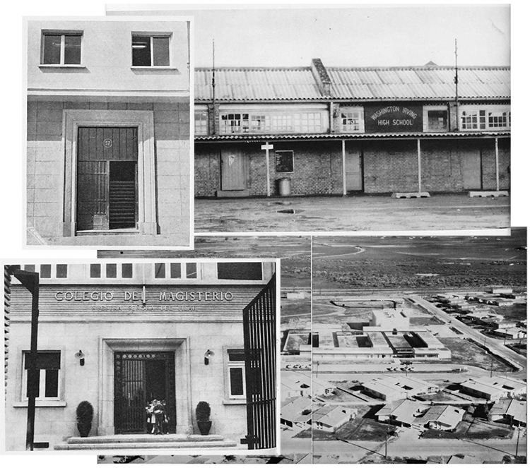 Los edificios alquilados en Madrid, Sevilla y Zaragoza contrastan con las instalaciones dentro de la base de Rota en la década de los 50 / aoshs.org